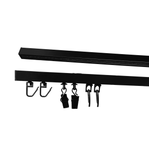 Szyna Sufitowa Jednotorowa KWADRO Czarna 300 cm ( Opakowanie Zbiorcze 60mb )